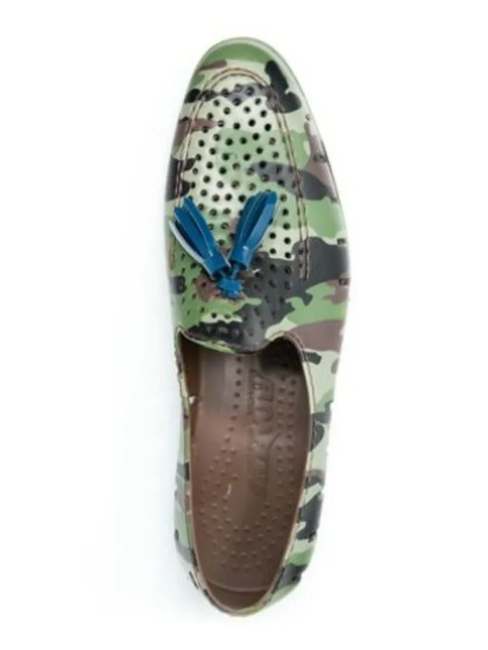 Floaters Mens Executive Tassel Green Camo Slip-On Water Shoes Size 11 NEW